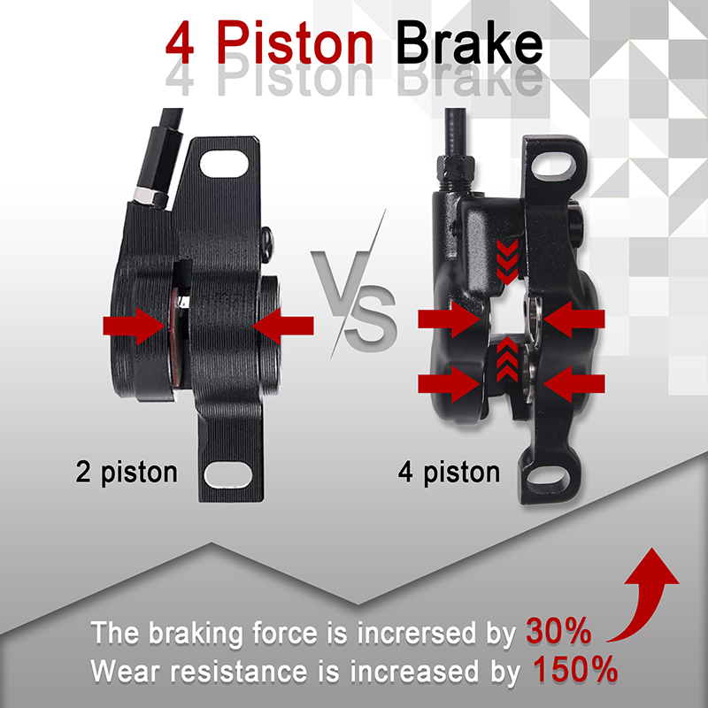 Set Freni a Disco Elettrici ZO - Zoom Hydraulic Brake 4 Piston E-Scooter recensione e prezzo